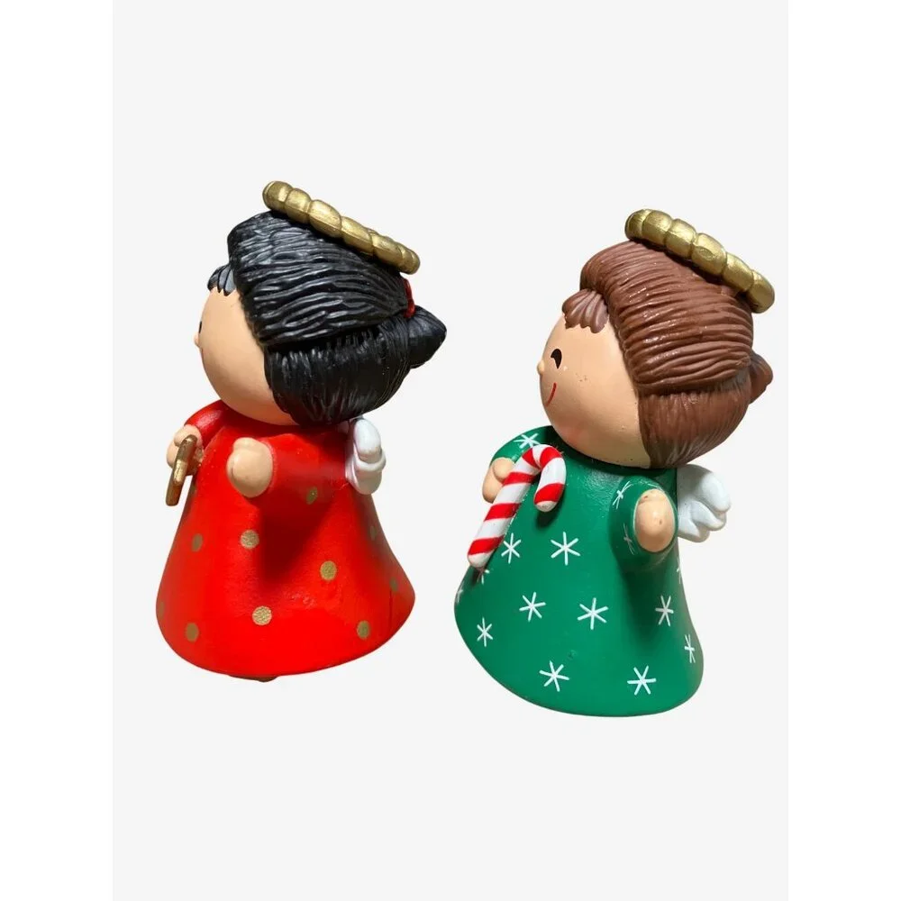 Hallmark Red Green Christmas Angel Salt and Pepper Shaker Set